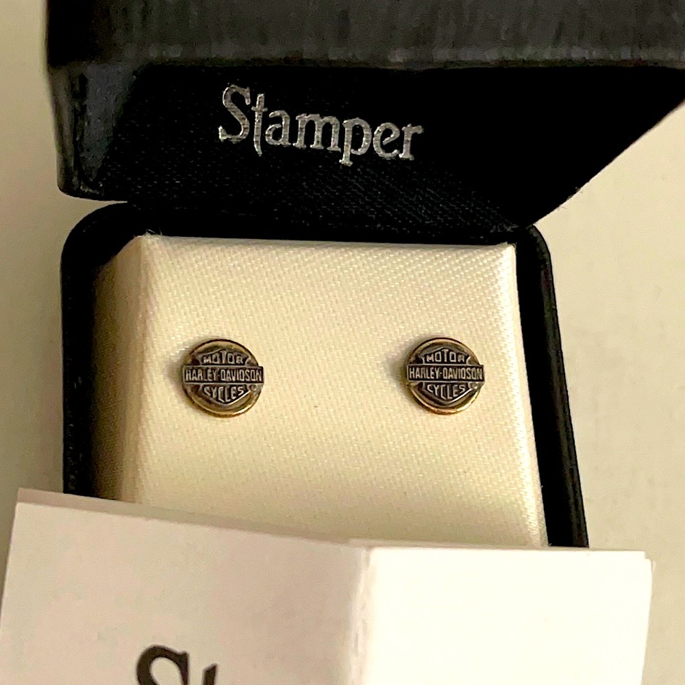 Harley Davidson Stamper earrings